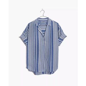 Madewell | Courier Button-Back Shirt in Hinsdale Stripe